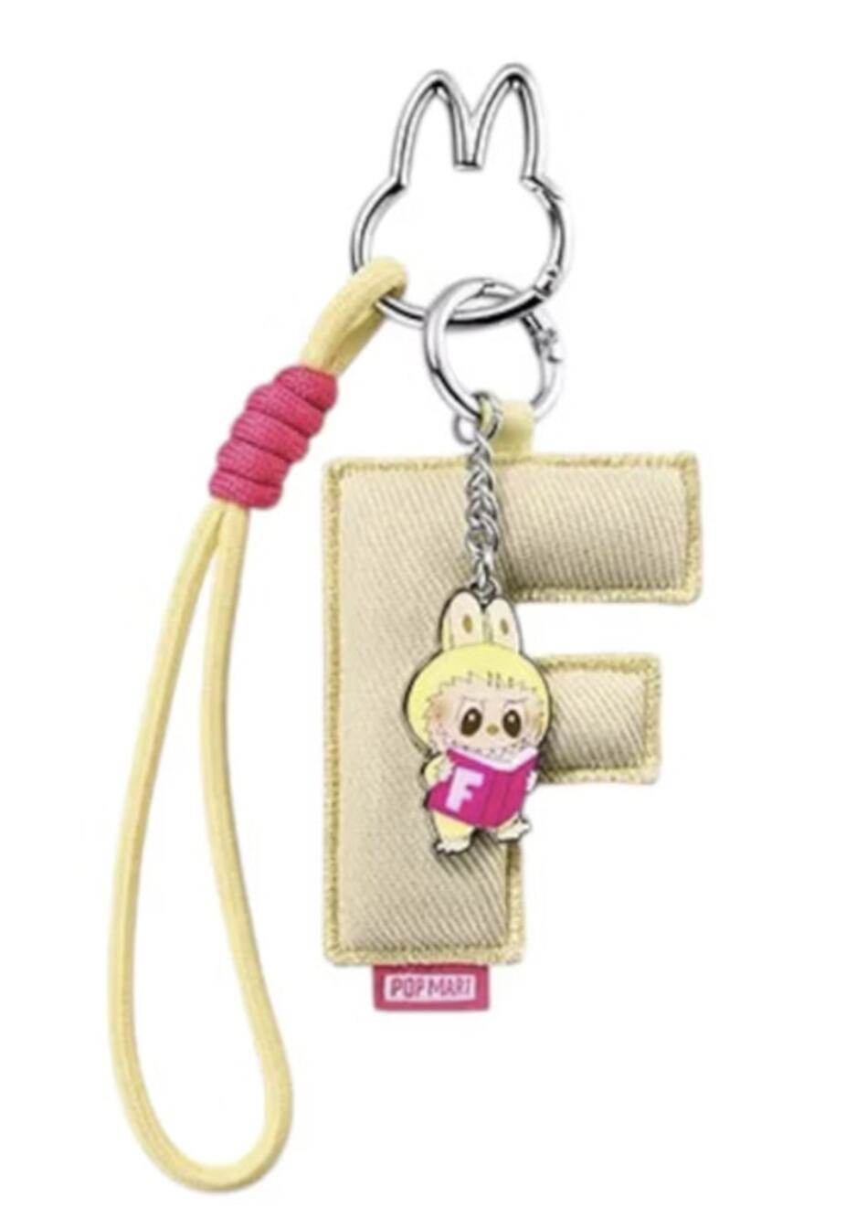 Pop Mart MONSTERS LABUBU Pin for Love Keychain Pendant, LETTER F Bag Charm, NEW